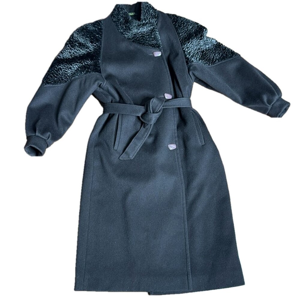 Classic Vintage Luba Brown Virgin Wool Full Length Winter Coat